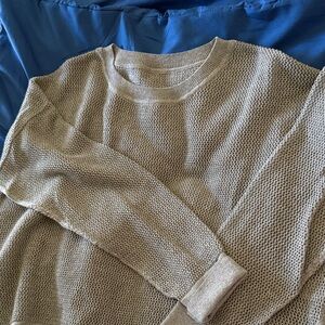 Women's Silver Crewneck Sweater